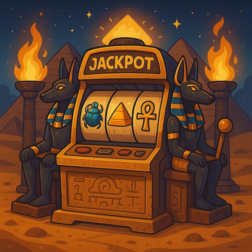 Tampilan permainan slot online di patriot77 dengan desain warna hangat dan interaktif